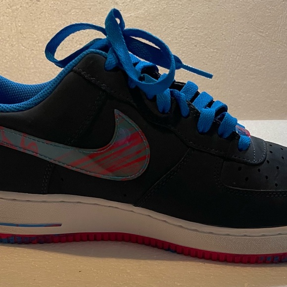 Nike Air Force 1 Low Marble Swoosh Blue Pink Men’s Size 10 Great Condition - Picture 7 of 14